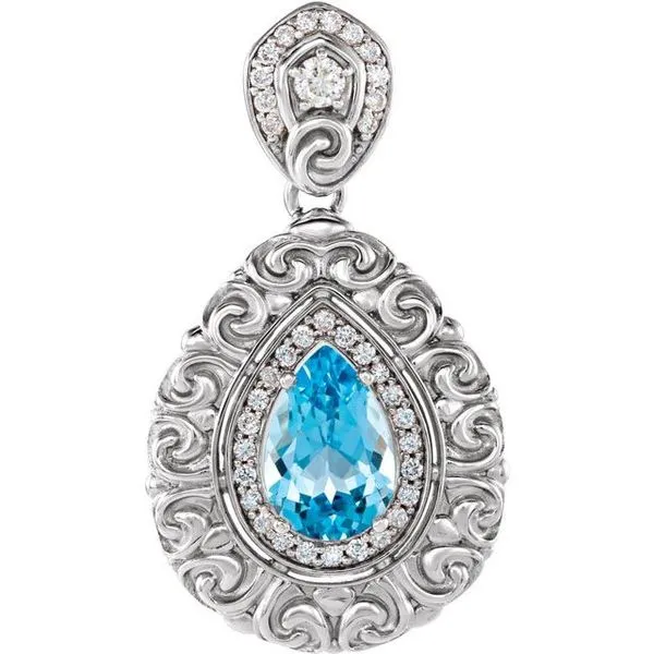 Vintage-Inspired Halo-Style Pendant D'Errico Jewelry Scarsdale, NY