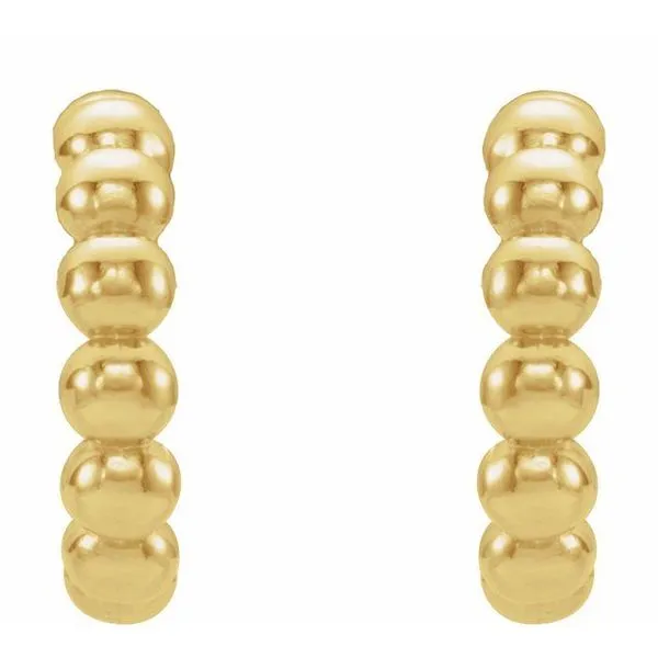 Beaded Hoop Earrings Image 2 Leslie E. Sandler Fine Jewelry and Gemstones rockville , MD