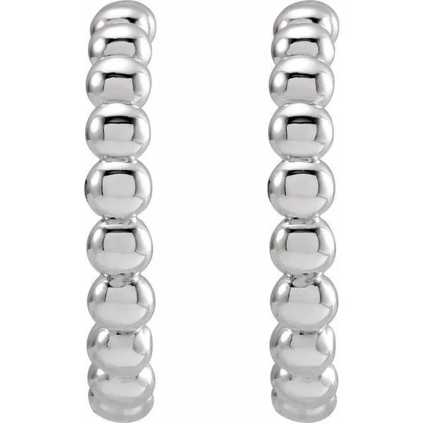 Beaded Hoop Earrings Image 2 Scirto's Jewelry Lockport, NY