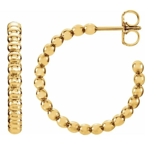 Beaded Hoop Earrings Long Jewelers Chesapeake, VA