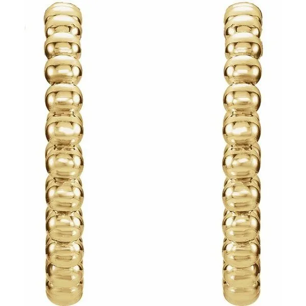 Beaded Hoop Earrings Image 2 Scirto's Jewelry Lockport, NY