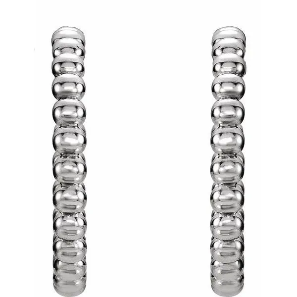 Beaded Hoop Earrings Image 2 Leslie E. Sandler Fine Jewelry and Gemstones rockville , MD