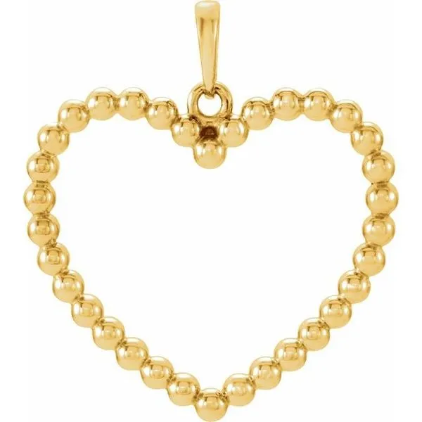 Beaded Heart Pendant Becky Beck's Jewelry DeKalb, IL