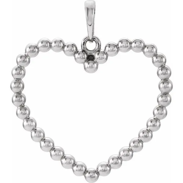 Beaded Heart Pendant Leslie E. Sandler Fine Jewelry and Gemstones rockville , MD
