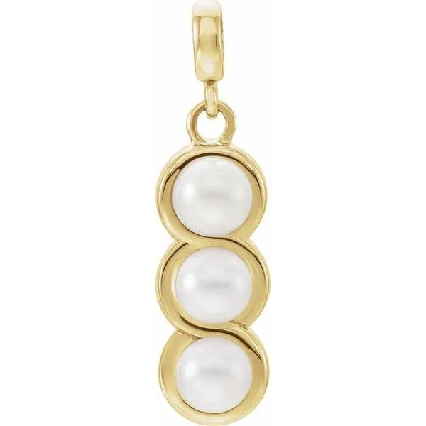 Three-Stone Pearl Pendant Leslie E. Sandler Fine Jewelry and Gemstones rockville , MD