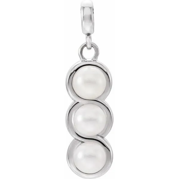 Three-Stone Pearl Pendant Scirto's Jewelry Lockport, NY