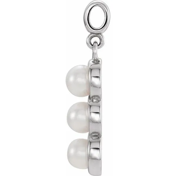 Three-Stone Pearl Pendant Image 2 Holly's Jewelry Mountain Home, AR