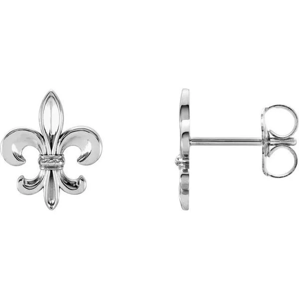 Fleur-de-lis Earrings Scirto's Jewelry Lockport, NY