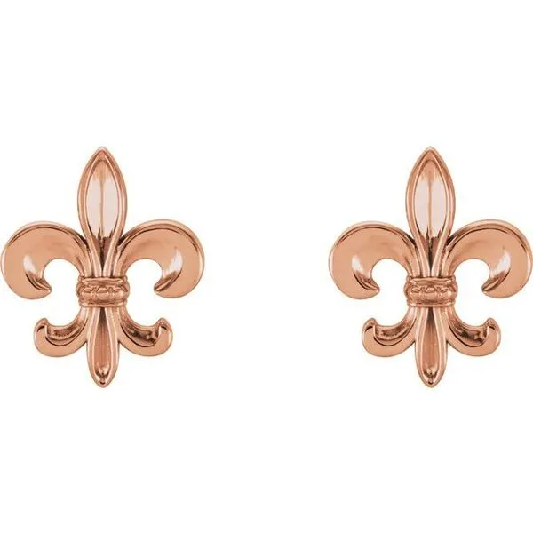 Fleur-de-lis Earrings Image 2 Long Jewelers Chesapeake, VA