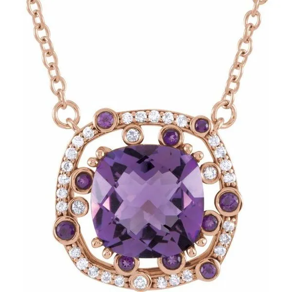 Halo-Style Necklace Long Jewelers Chesapeake, VA