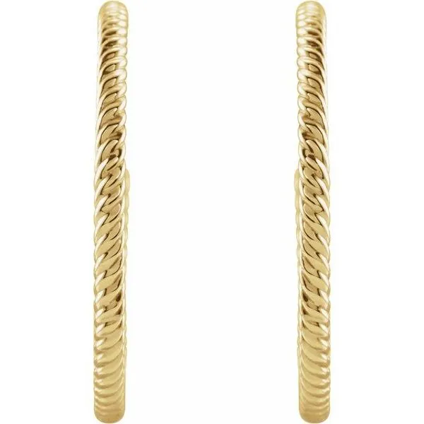 Rope Hoop Earrings Image 2 Scirto's Jewelry Lockport, NY