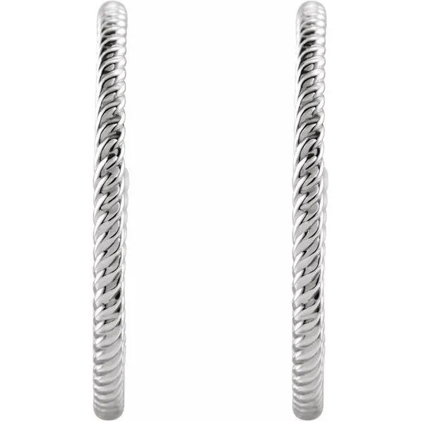 Rope Hoop Earrings Image 2 M. J. Thomas Jewelers, Ltd. Stratford, CT