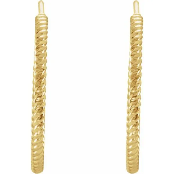 Rope Hoop Earrings Image 2 Becky Beck's Jewelry DeKalb, IL