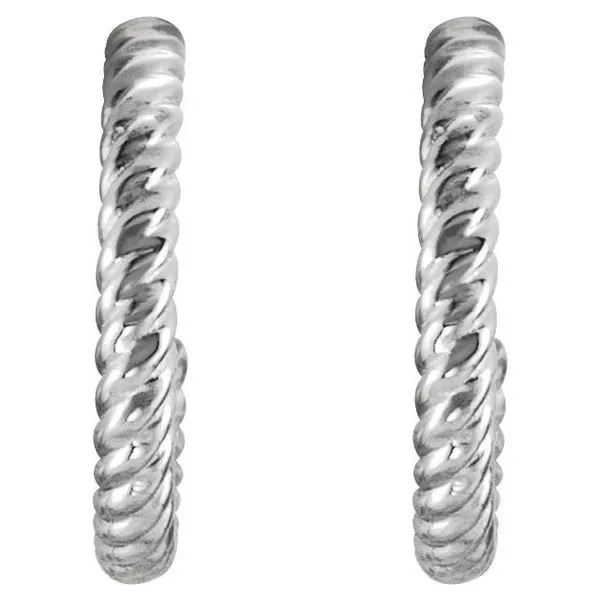 Rope Hoop Earrings Image 2 Rasmussen Jewelers Spanish Fork, UT