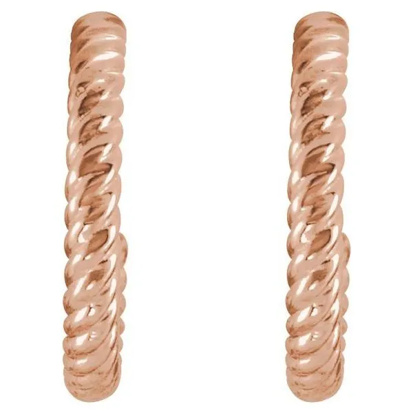 Rope Hoop Earrings Image 2 Long Jewelers Chesapeake, VA