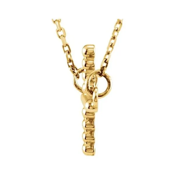 Beaded Sideways Cross Necklace Image 2 G.G. Gems, Inc. Scottsdale, AZ