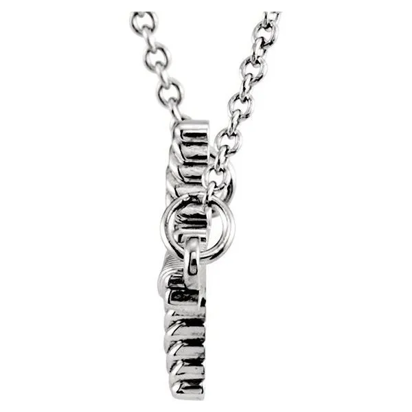 Rope Sideways Cross Necklace Image 2 Becky Beck's Jewelry DeKalb, IL