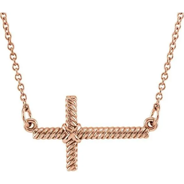 Rope Sideways Cross Necklace J. Meredith Jewelers Delafield, WI