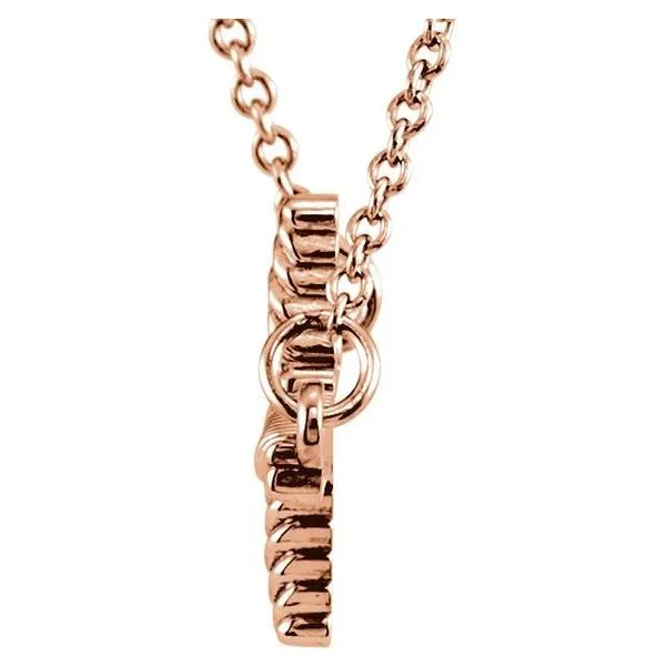 Rope Sideways Cross Necklace Image 2 Long Jewelers Chesapeake, VA