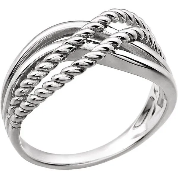 Rope Criss-Cross Ring J. Meredith Jewelers Delafield, WI