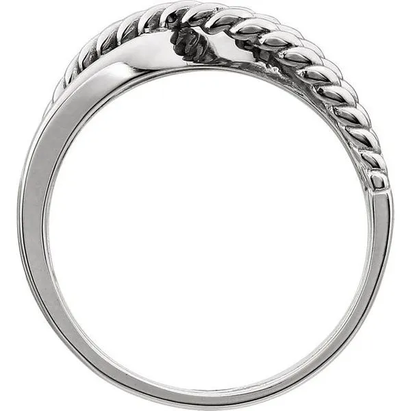 Rope Criss-Cross Ring Image 2 Scirto's Jewelry Lockport, NY
