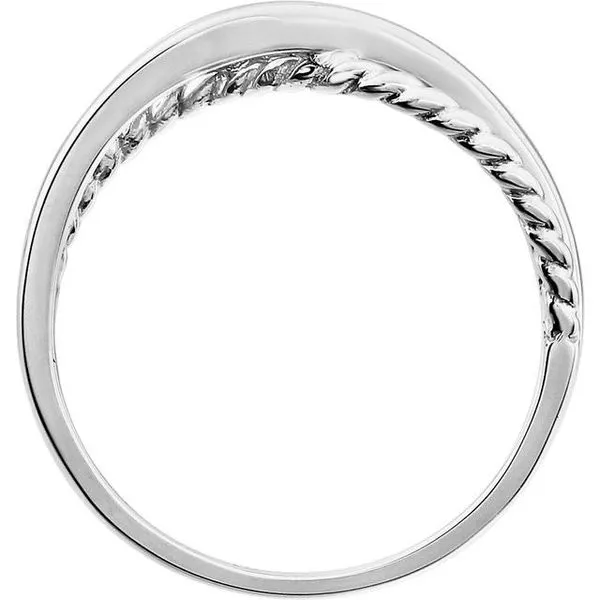 Rope Criss-Cross Ring Image 2 James & Williams Jewelers Berwyn, IL