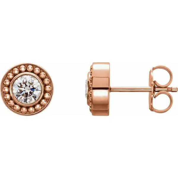 Bezel-Set Beaded Earrings Becky Beck's Jewelry DeKalb, IL