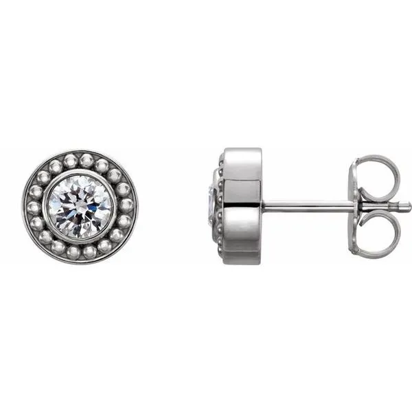 Bezel-Set Beaded Earrings J. Meredith Jewelers Delafield, WI