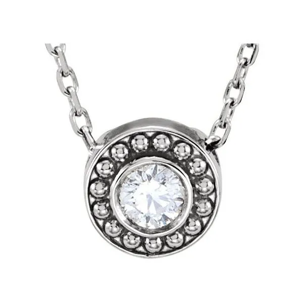 Beaded Bezel-Set Necklace Holly's Jewelry Mountain Home, AR