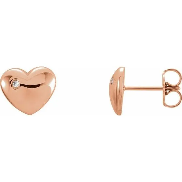 Puffed Heart Earrings J. Meredith Jewelers Delafield, WI