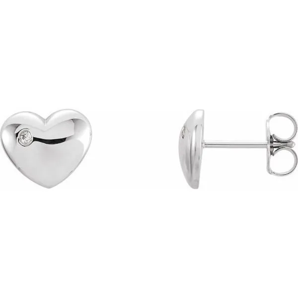 Puffed Heart Earrings Scirto's Jewelry Lockport, NY