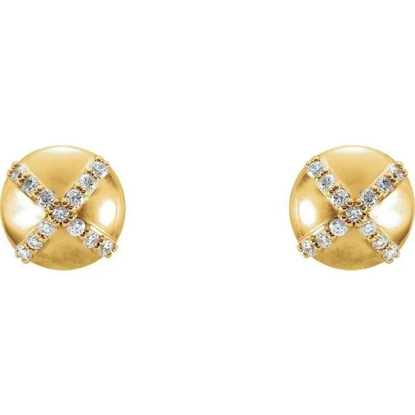 Accented Stud Earrings Image 2 James & Williams Jewelers Berwyn, IL