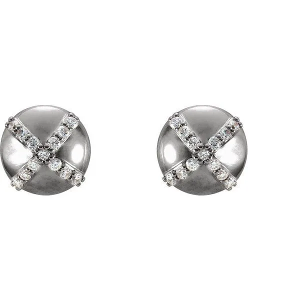 Accented Stud Earrings Image 2 James & Williams Jewelers Berwyn, IL