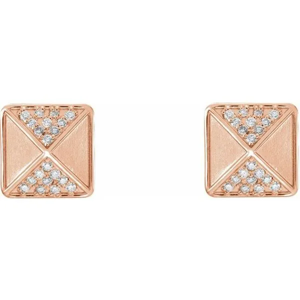 Pyramid Earrings Image 2 James & Williams Jewelers Berwyn, IL
