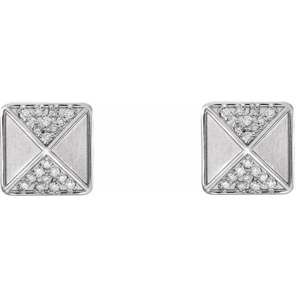 Pyramid Earrings Image 2 James & Williams Jewelers Berwyn, IL