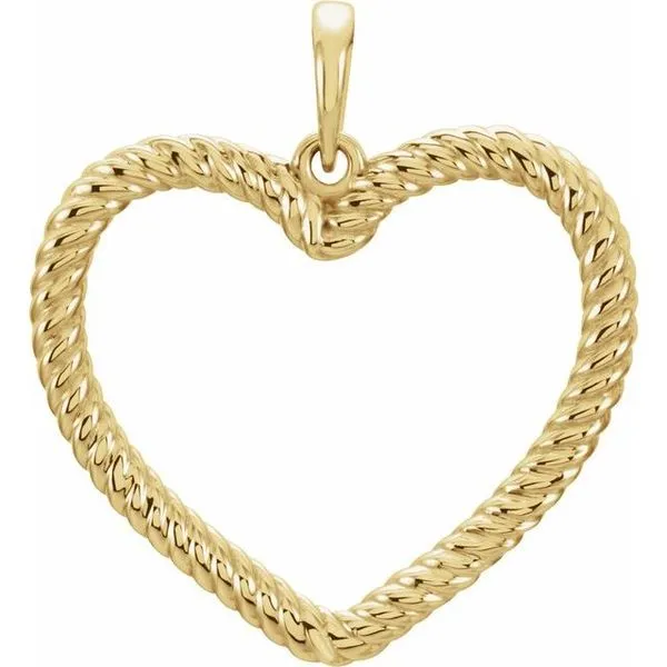 Heart Rope Pendant Jerald Jewelers Latrobe, PA