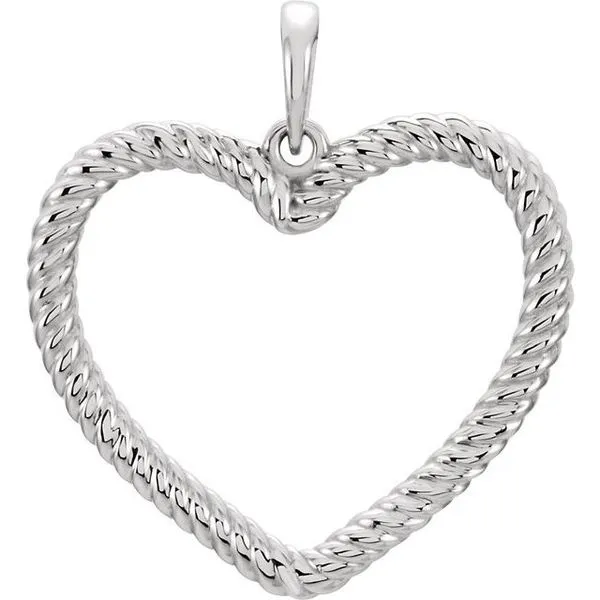 Heart Rope Pendant J. Meredith Jewelers Delafield, WI
