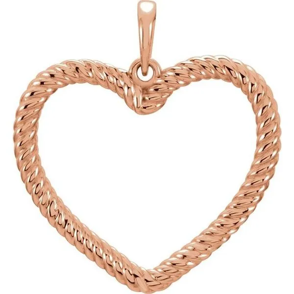 Heart Rope Pendant Scirto's Jewelry Lockport, NY