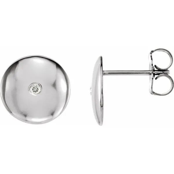 Domed Circle Earrings James & Williams Jewelers Berwyn, IL