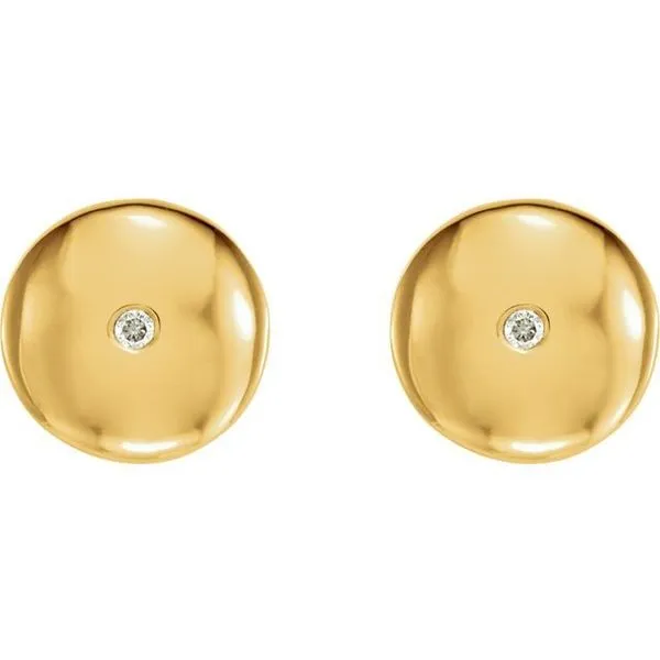 Domed Circle Earrings Image 2 Jerald Jewelers Latrobe, PA
