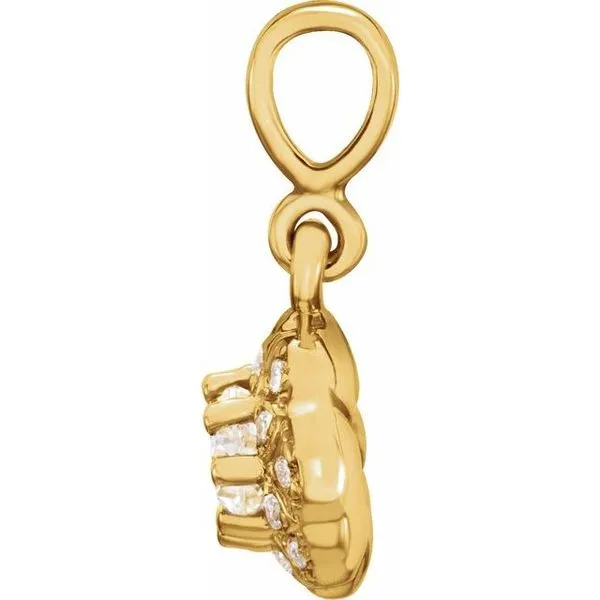 Halo-Style Pendant Image 2 James & Williams Jewelers Berwyn, IL