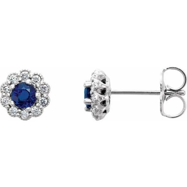 Round 4-Prong Halo-Style Earrings Moseley Diamond Showcase Inc Lexington, SC