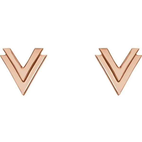 Double V Earrings Image 2 Becky Beck's Jewelry DeKalb, IL