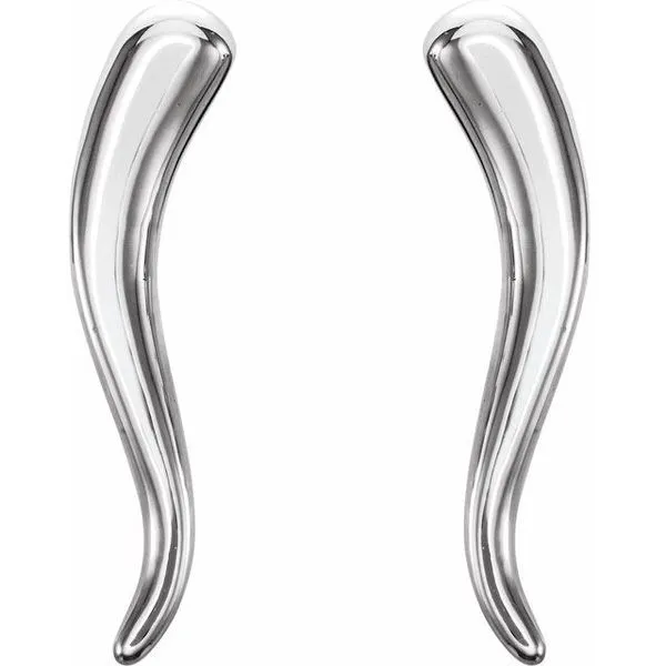 Italian Horn Earrings Image 2 Becky Beck's Jewelry DeKalb, IL