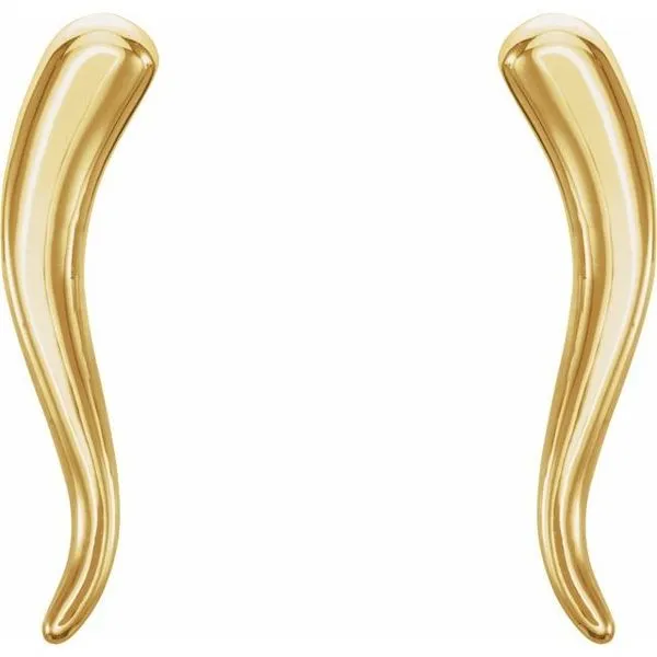 Italian Horn Earrings Image 2 Scirto's Jewelry Lockport, NY