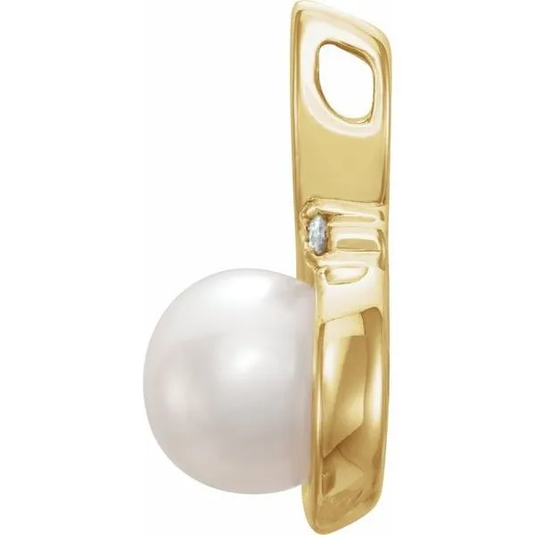 Accented Pearl Pendant Image 2 Moseley Diamond Showcase Inc Lexington, SC