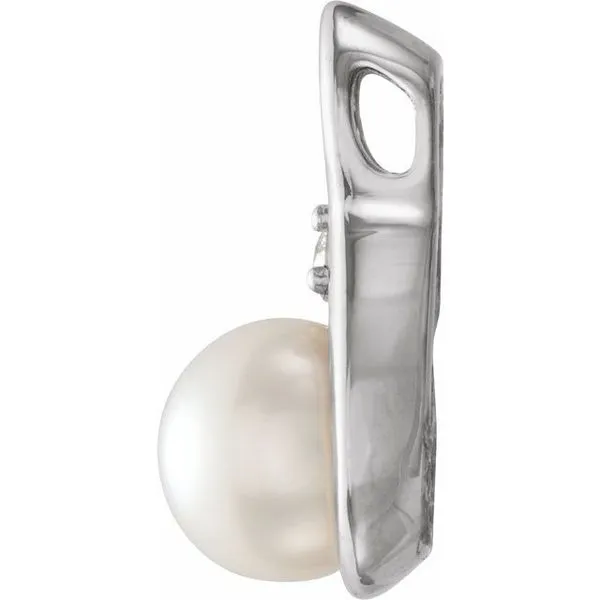 Accented Pearl Pendant Image 2 Smith Jewelers Franklin, VA