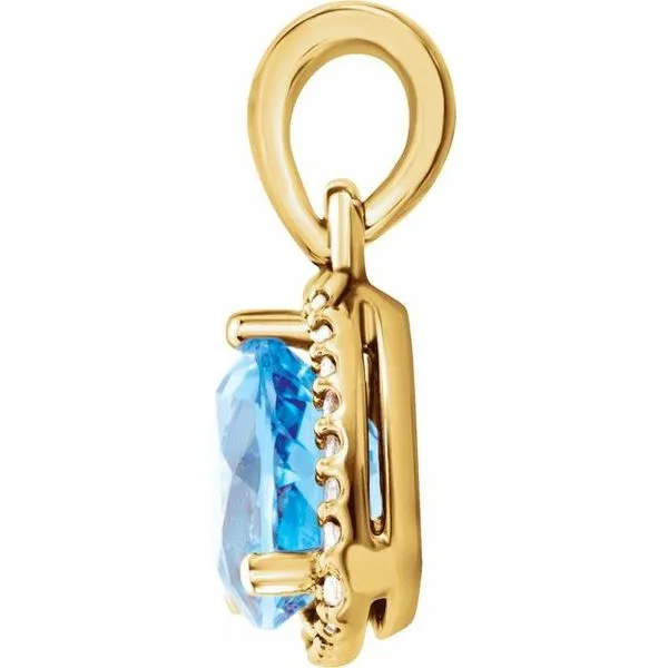 Trillion Halo-Style Pendant Image 2 Comstock Jewelers Edmonds, WA