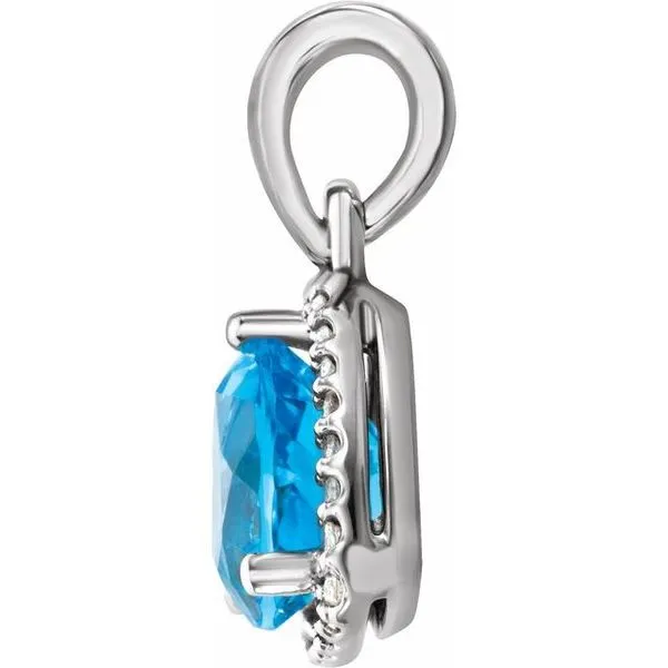 Trillion Halo-Style Pendant Image 2 Graham Jewelers Wayzata, MN