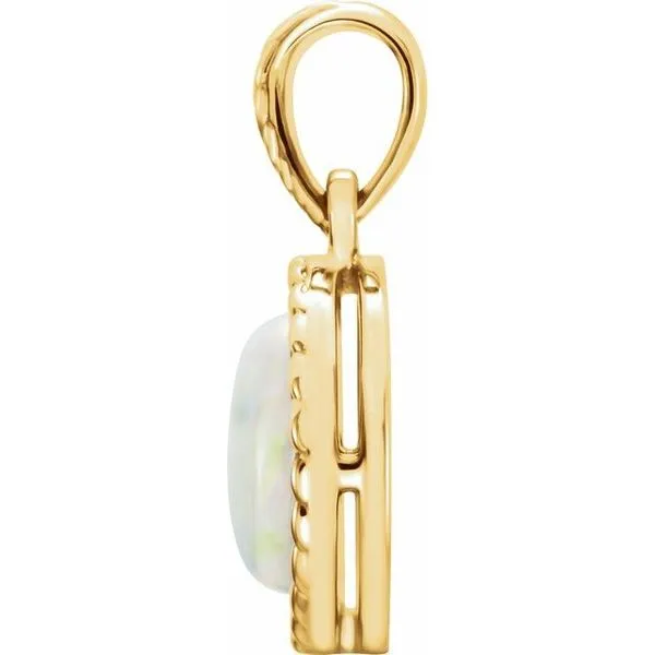 Leaf Cabochon Pendant Image 2 Smith Jewelers Franklin, VA